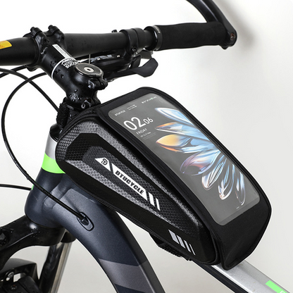 🚴 48 % RABATT NÅ! 💧 Vannavvisende sykkelveske med stor kapasitet – Berøringsfølsomt telefonrom, slankt design på overrøret og doble glidelåser 📱