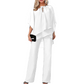 🔥Så lenge lageret rekker – 48 % rabatt!🎉Elegant todelt sett: bluse med asymmetrisk kant og vide bukser