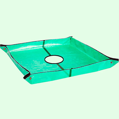 Hagepresenning 200 × 200 cm med 30 cm hull for beskjæring