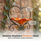 Hjerteformet fuglemater med blomsterdesign