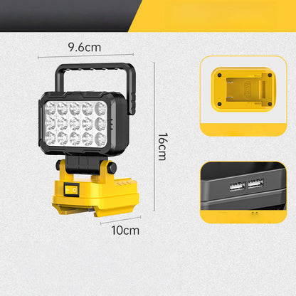 ⏳BEGRENSET TID: 48 % RABATT!💡180° roterbar LED-arbeidslampe – Med dobbel USB-powerbankfunksjon – Robust og trådløs – Universell batterikompatibilitet – For garasje, bygging og camping