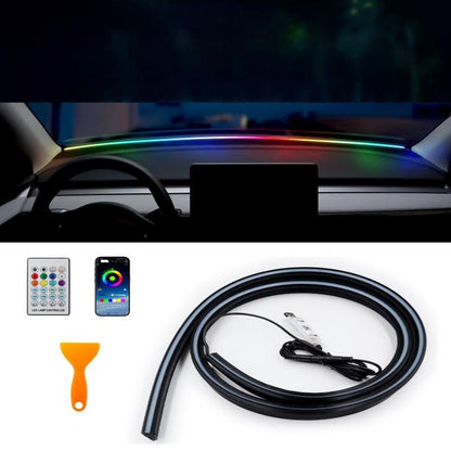 RGB LED-stripelyssett for bildashbord