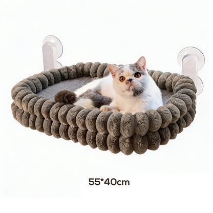 🌞Frisk inn i våren med 48 % rabatt!🐱Sammenleggbar kattehengekøye til vinduet - 18 kg vektkapasitet - Ultramykt plysjtrekk (vaskbart) - Plassbesparende design