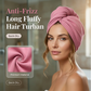 Langt, fluffy skjerf med turban