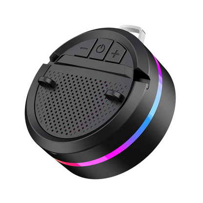 Bærbar Bluetooth-høyttaler med RGB-lys og telefonstativ