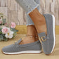 Damenes casual mesh loafers med metallspenne