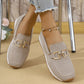 Damenes casual mesh loafers med metallspenne