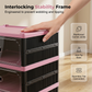 Foldable & Stackable Shoe Cabinet with Clear Doors