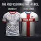 👕Sommersalg – Opptil 48 % RABATT⚡OVER 50 000 SOLGT!⚽England Fotball T-skjorte, Stort Bokstavstrykk, Sporty Fritidsklær, Must-Have Culture T-skjorte, Kortermet, Lang Lengde, Løstsittende