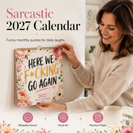 💞Over 50 000 solgt! 🔥Morsom veggkalender for 2027 for kvinner