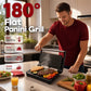 Elektrisk smörgåsgrill och paninimaskin med 180-graders plattgrill