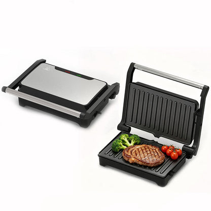 Elektrisk smörgåsgrill och paninimaskin med 180-graders plattgrill