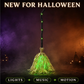 🧙 Gi hagen din liv denne Halloween – Animert heksekost med lys & skumle lyder. 50% rabatt.