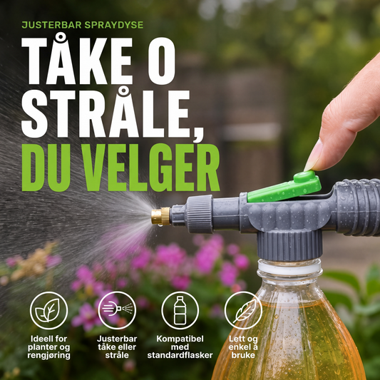 💧🔫 Manuell spraypumpe for flasker – Justerbar dyse, egnet for planter, rengjøring og skjønnhetspleie! 🌿🧼