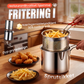 🔥 VARMT TILBUD – 50 % RABATT! 🍳 Multifunksjonell stekepanne i 304 rustfritt stål – frityrstek, stek, kok og surre i ett og samme kar🍟