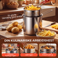 🔥 VARMT TILBUD – 50 % RABATT! 🍳 Multifunksjonell stekepanne i 304 rustfritt stål – frityrstek, stek, kok og surre i ett og samme kar🍟