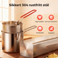 🔥 VARMT TILBUD – 50 % RABATT! 🍳 Multifunksjonell stekepanne i 304 rustfritt stål – frityrstek, stek, kok og surre i ett og samme kar🍟