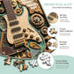 Kreativt steampunk-gitar-3D-puslespill