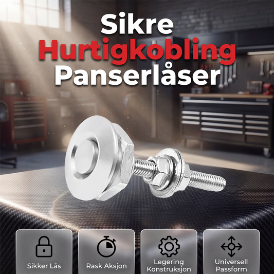 🔒 4 universelle hurtiglåser i aluminium – sikre og enkle å bruke! ⚡