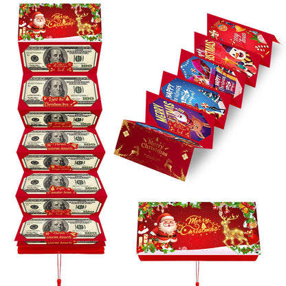 🔥💶🎅 Julekonvolutt til pengegave – Kreativ, sammenleggbar konvolutt; perfekt til hjemmelagde julegaver i form av penger; passer til menn, kvinner, barn og foreldre✨