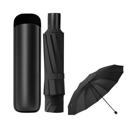 🔥50 % rabatt🔥 Ekstra stor, vindsikker sammenleggbar paraply – Tåler enhver påkjenning fra været, maksimal beskyttelse! 🛡️ 130 cm XXLL-tak, 12 forsterkede ribber, raskt tørkende ⚡