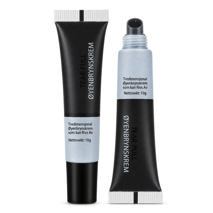 Vanntett, langvarig peeling-øyenbrynsgel, semi-permanent øyenbrynsskyggekrem for naturlige, ville bryn